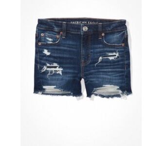 American Eagle Outfitters Dark Blue Jean Shorts Next Level Stretch